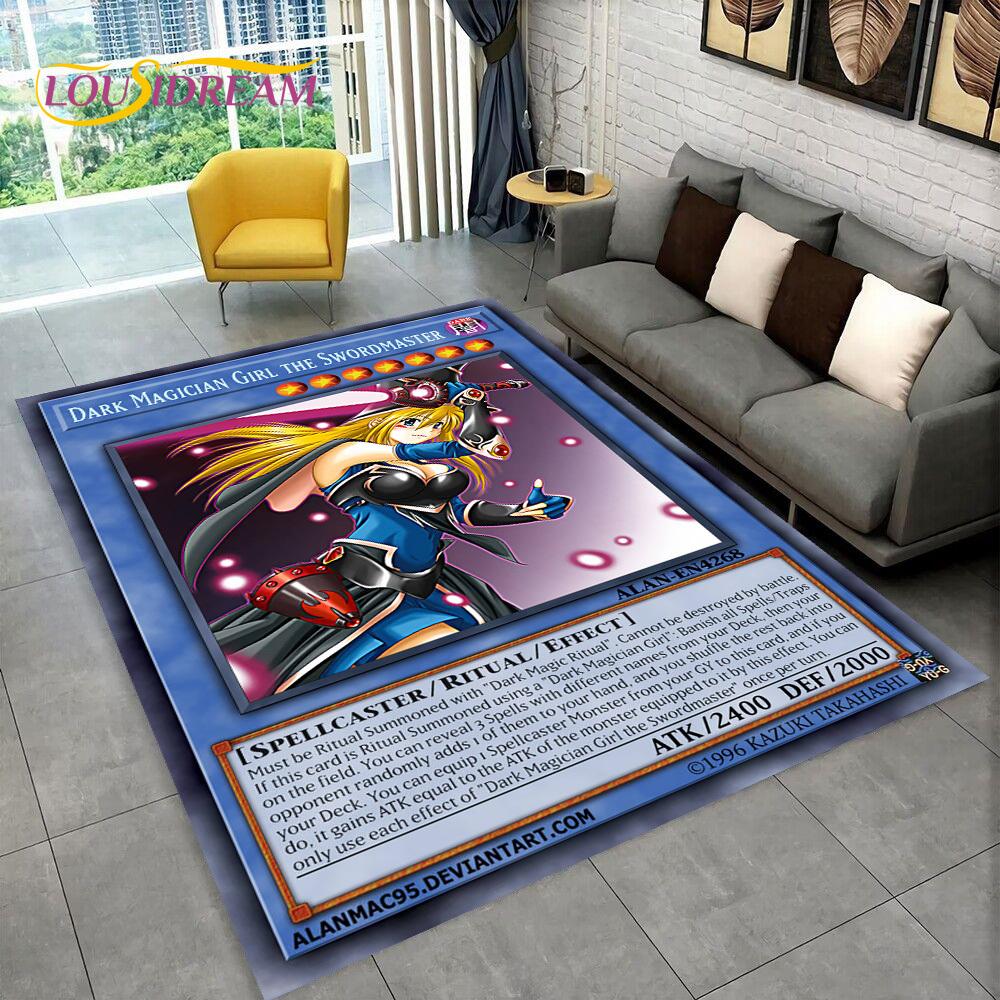 Monster Gold Card Cartoon Yu-Gi-Oh Anime Blue Eyes Dragon Game Covor Covor pentru dormitor Living Room Decor canapea, Covoraș