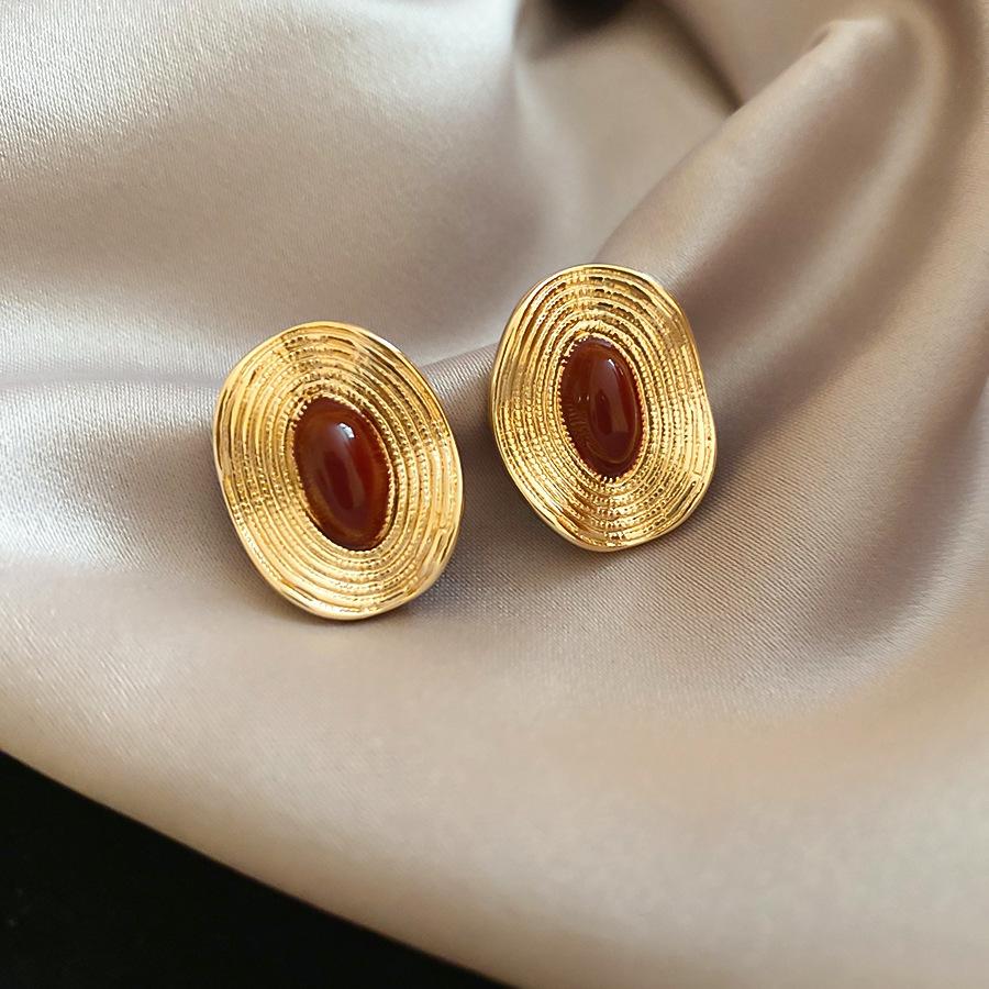 European, American and ancient style diamond-encrusted geometric flower fringed earrings, earrings, fashionable exaggerated personalized earrings