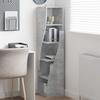 Corner Cabinet Concrete Grey 32x32x140 cm Wood Based Material