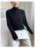2025 Cashmere Sweater: Half-High Neck, Diamond Cable Knit, Long Sleeve, Loose Fit, Thickened Base Layer.