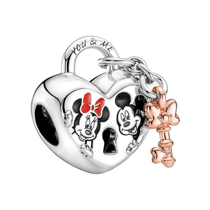 copper Do It Yourself Bead Charms Jewellery Charm Bead Charms Bracelets Mickey Minnie Princess Pumpkin Stitch Spiderman Marvel Twinkle Pandora Cute Di