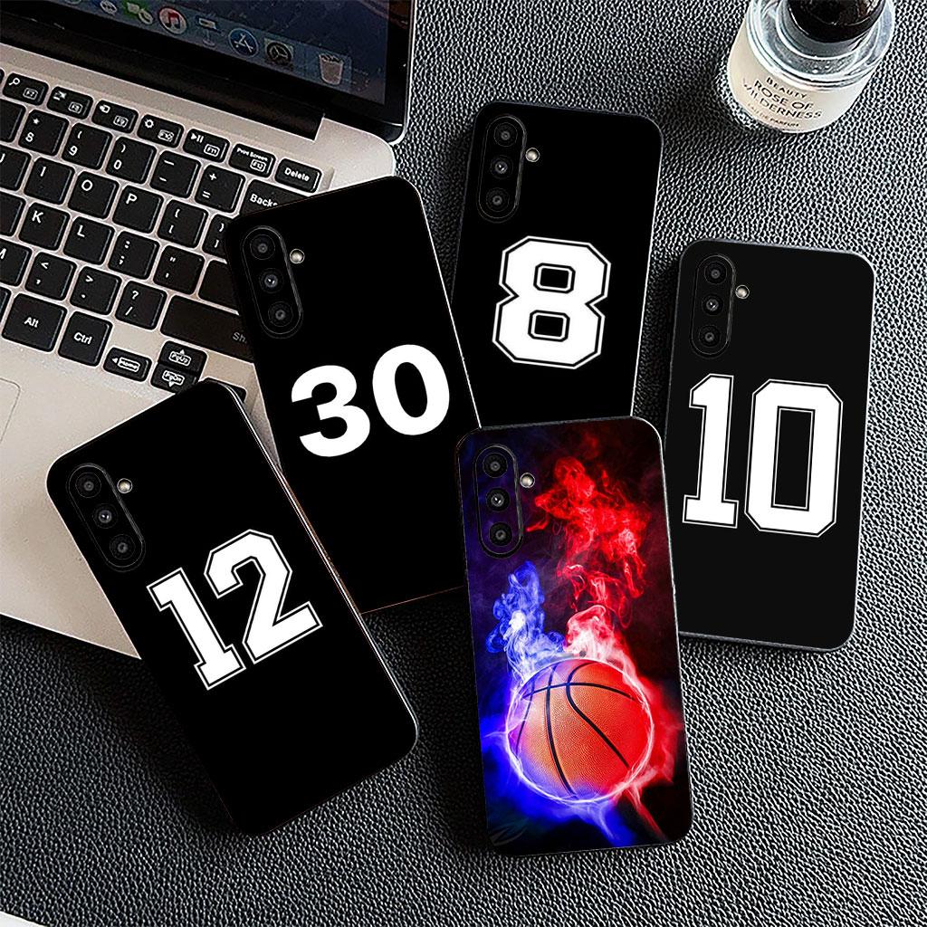 Number Football Basketball 10 24 Phone Cover Case for Samsung Galaxy A35 A36 A55 A26 A05 A06 A14 A50 A51 A53 A54 A12 A13 A23