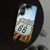 America Route 66 Phone Case Cover for Xiaomi Poco X6 X5 X7 Pro F7 Ultra Redmi 15C 15 13C 13 12C 12 10C 10 10A 9C 9A 9T 9 Coque P