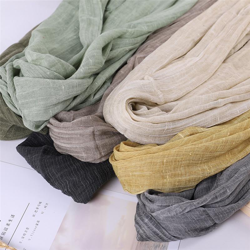 2025 NEW Autumn New Cotton Pashmina Shawl Lady Wrap Warm Winter Scarves Solid Design Print Female Foulard Beach Stoles Scarf