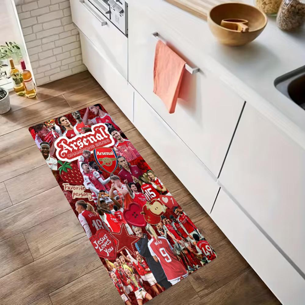 Arsenal Kitchen Mats Durable Bathroom Pads Comfortable Rugs Carpets For Kitchen Home Office Sink Laundry Room Bathroom Decor