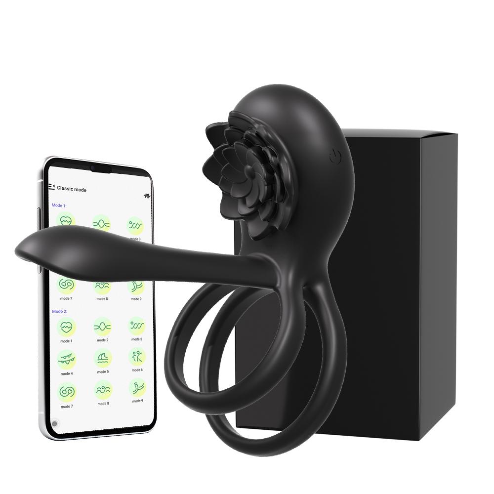 Rose Cock Ring Vibrator Penis Rings Vibrators Delay Ejaculation Remote Control G-spot Erection Ring Clitoral Sex Toy Men Couple