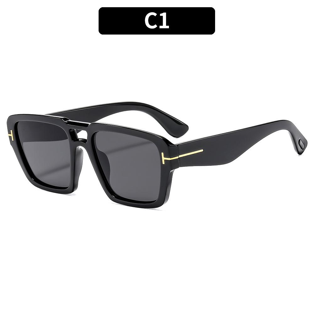 Women's sunglasses, square T-shaped sunglasses, men's and women's fashion sunglasses