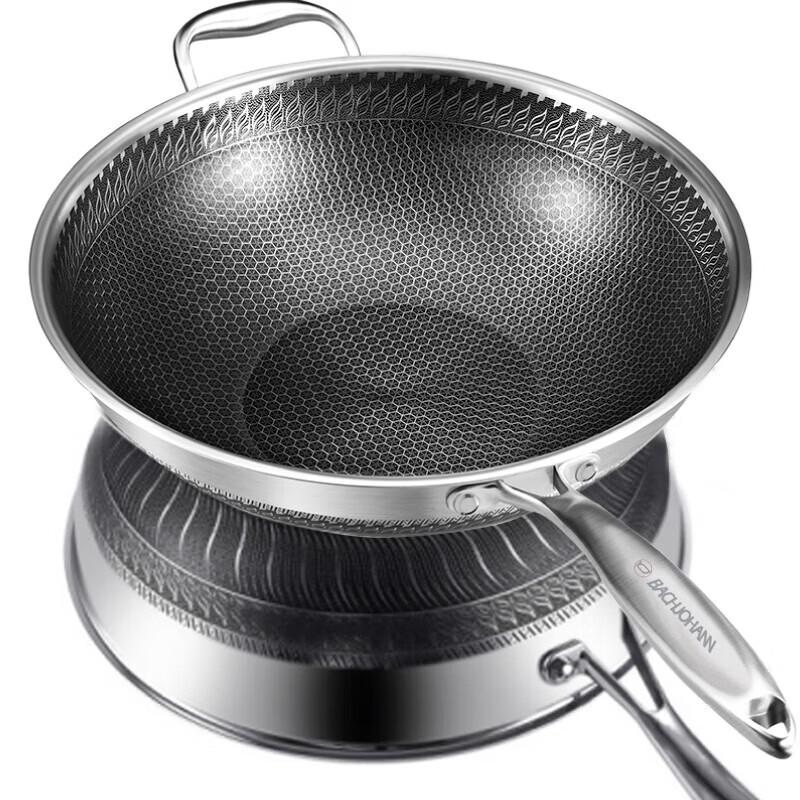 Bach Johann 32cm 316 Stainless Steel Non-stick Wok