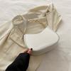 New Temperament Fashionable Design Single Shoulder Crossbody Foreign Style Solid Color Chain Zipper Underarm Texture Crossbody Bag