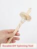 Real Wood Spinning Mallet for Yarn Combining Dog And Hair Into Scarf Weaving Memorial DIY Crt Tool Home Textile Sewing