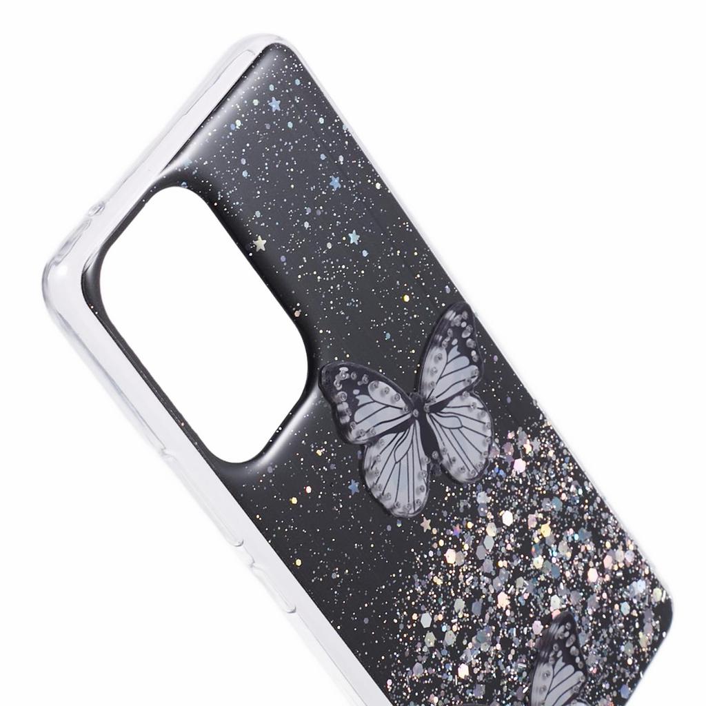 AW Series For Samsung Galaxy A32 4G (EU Version) Sparkle Epoxy Case TPU+PVC Big Rear Lens Hole Phone Cover