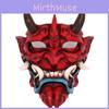 Red Resin Hannya Mask Halloween Decorative Face Mask For Party And Cosplay Events