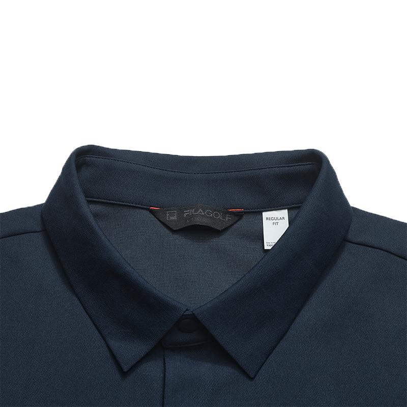 FILA Contact Cool Classic Versatile Comfortable Polo Shirt Men tops Secret-Blue A11M625149FNV