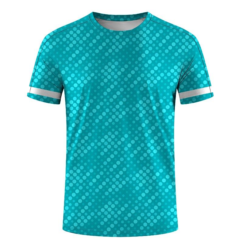Colorful Geometric Splicing Pattern T Shirt For Men Sport 3D Printed Tees Casual Short Sleeve Round Neck Tops Street T-Shirts
