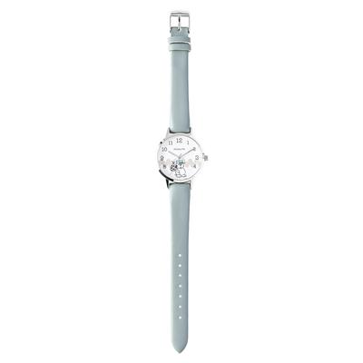 PNT054-3 SNOOPY PEANUTS Analog Wristwatch for Women, Faux Leather Strap, Blue