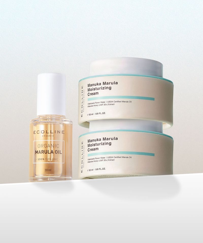 Manuka Marula Moisturizing Cream 2ea + Organic Marula Oil
