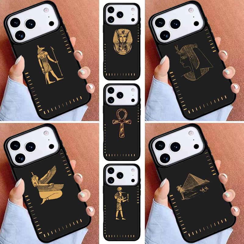 Egypt Nefertiti Anubis Phone Case for iPhone 16e 15 14 13 12 17 Pro Max Plus Air 17pro Cover Coque