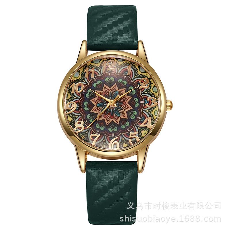 

Женские модные часы, часы с лучшим дизайном, женские кварцевые наручные часы, оригинальные цветы, женские подарки, часы зелёный