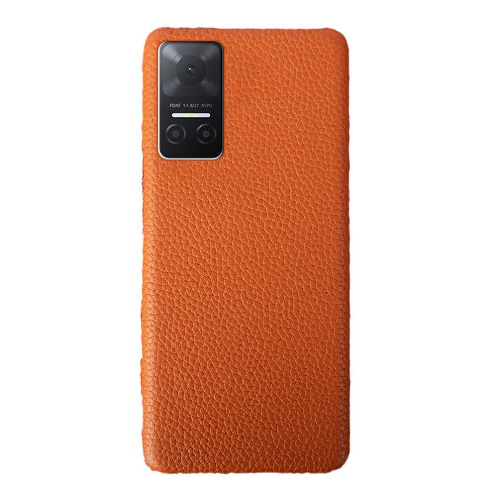 Honor Play6T/5T Pro Genuine Cowhide Leather Half-Cover Case with Litchi Pattern