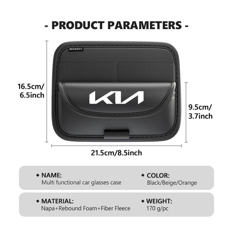 Für KIA Auto Sonnenblende Brillen Organizer Box Brillen Aufbewahrungstasche Auto Zubehör Stinger Optima Cerato Soul Venga Forte