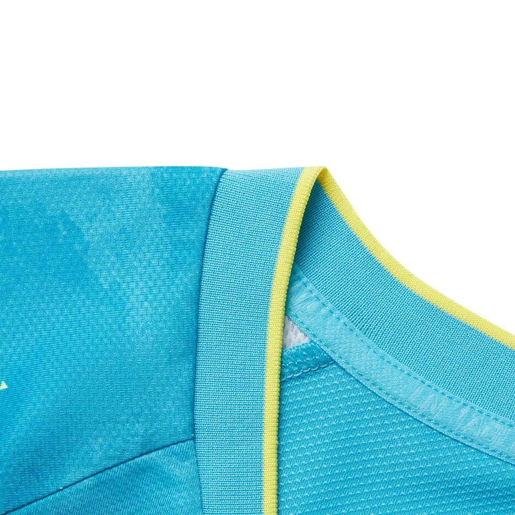 Li-Ning Štýlové ekologické pletené športové tričko s krátkym rukávom Unisex Topy Delfínovo-modrá AAYV087-3