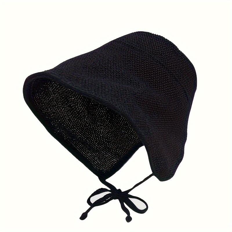 

1pc Straw Wide-Brim Sun Hat for Women Spring Summer Lace-Up Retro Cute Large Brim Sun Hat