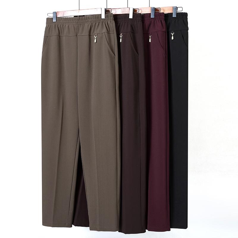 Autumn Fashion Pants Brand Elastic Waist Size Women's Plus Size Thin Pants Casual Office Outdoor Pants