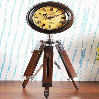 Beautiful Wooden Tripod Clock Nautical Table Clock Home Decor