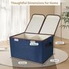 with Double-Lid Fabric Storage Box Dividers Home Storage Organizer  for Home Closet Office