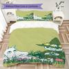 Comet In Moominland Pattern Bedding,Quilt Set Quilt Cover Pillowcase Home Birthday Gift(1 * Duvet Cover + 2 * Pillowcase, Without Core)_lx