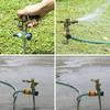 6-1PC Metal Automatic Rotating Watering Artifact Adjustable Garden Lawn Sprinkler Gardening Irrigation Water Sprayer System Tool