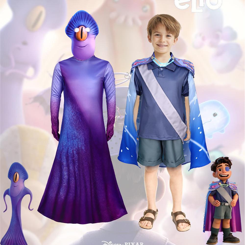 Versatile And Eye-catching Blue Alien Cosplay Outfit For Kids Suitable For Halloween And Performances