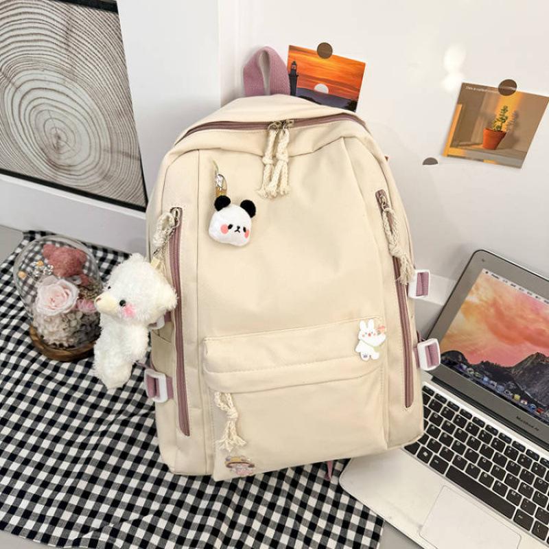 Large Women's Cute Japanese Style Backpack, Korean-Inspired, Versatile for Middle School Students