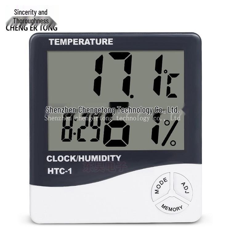 

HTC-1 Большой экранный комнатный термогигрометр с будильником HTC-1 with Battery