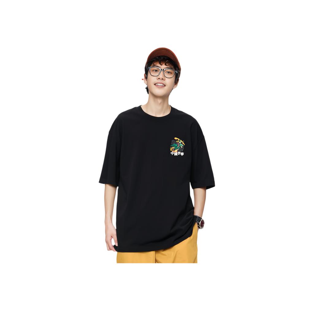 Li Ning X League Of Legends Collaboration April Fools Day Series Cartoon Print Loose Casual Short Sleeve T-Shirt Unisex T-Shirt Black AHSU807-4