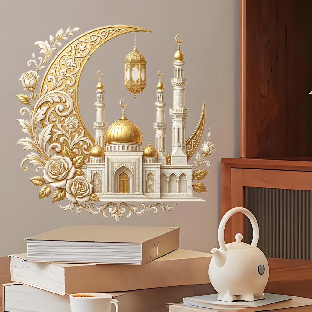 Castle Moon Chandelier Hanging Ornament For Bedroom And Living Room Home Decor Wall Stickers