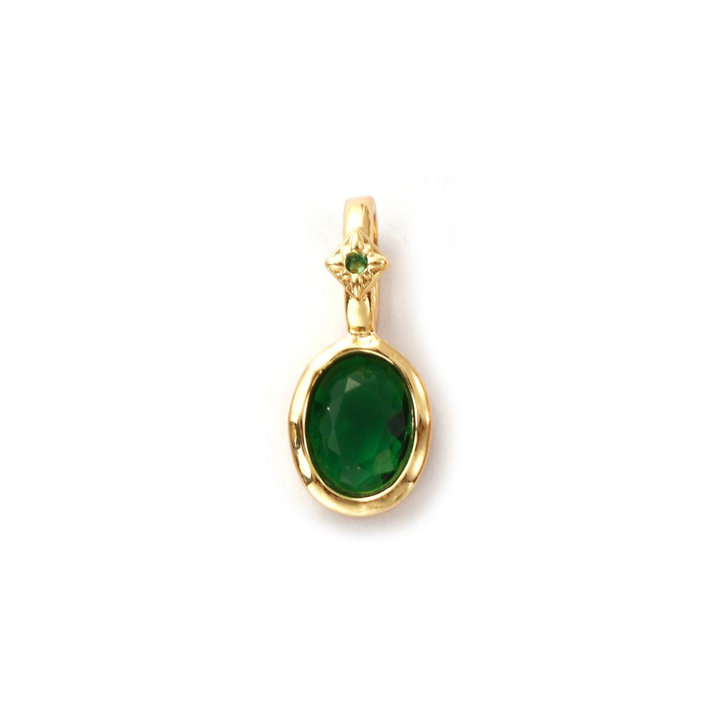1 Piece Brass & Cubic Zirconia Birthstone Charms 14K Gold Plated Oval Pendant For DIY Necklace Earring Jewelry Making 18mm X 8mm