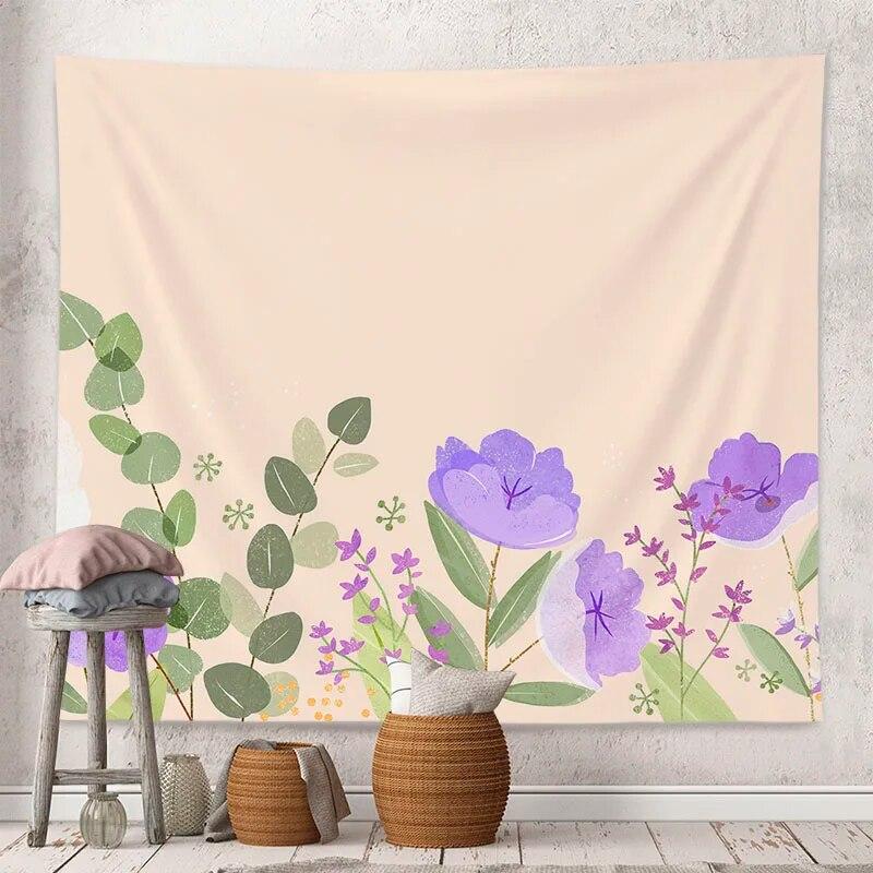 Decorative Tapestry Tulip Flowers Background Home Decoration Living Room Art Wall Covering