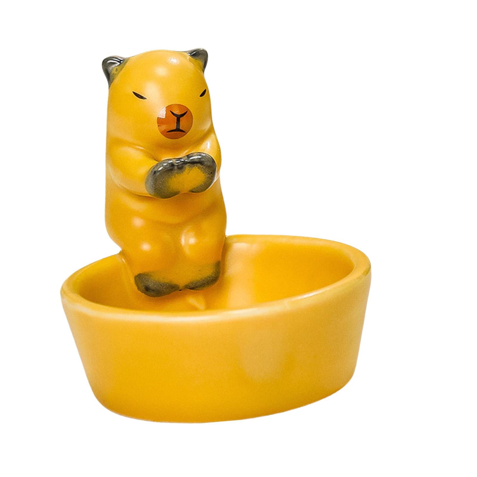 

Фигурка капибары подсвечник керамика животное греющие лапки подставка для чайной свечи украшение для дома для любителей животных подарок