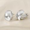 Trendy Water Drop C-Shaped Lightweight Stud Earrings with Versatile Bean Ear Cuffs