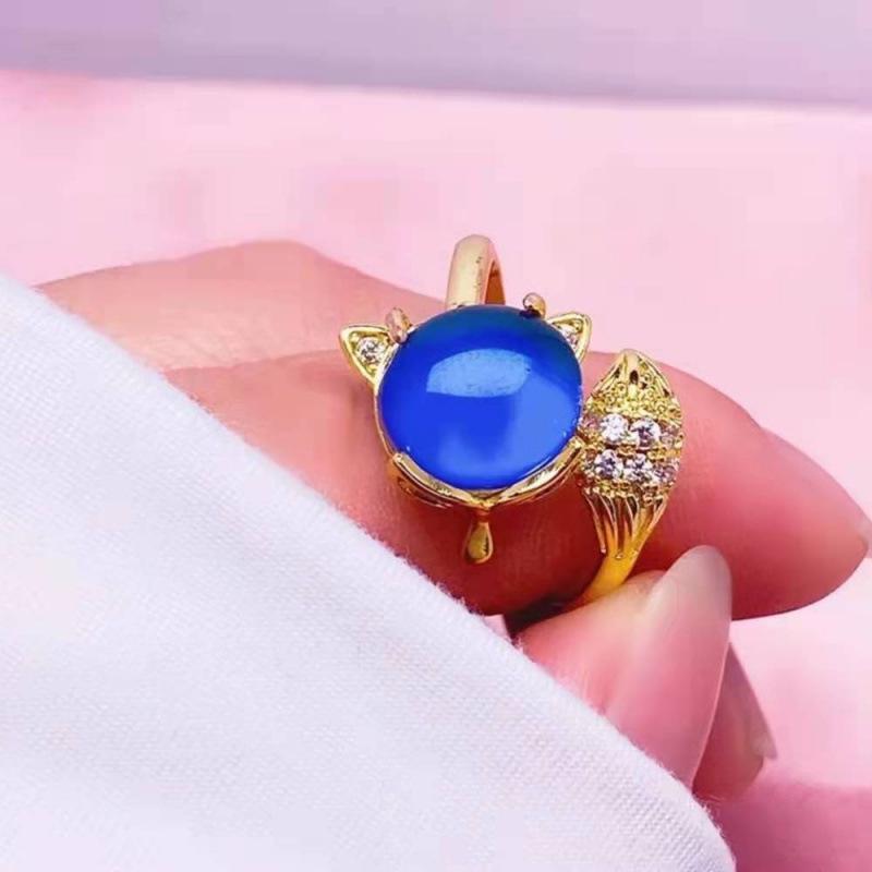 Women's Temperature-Sensitive Color-Changing Fox Ring - Non-Fading, Elegant Jewelry Ideal for Valentine's Day or Friendship Gift