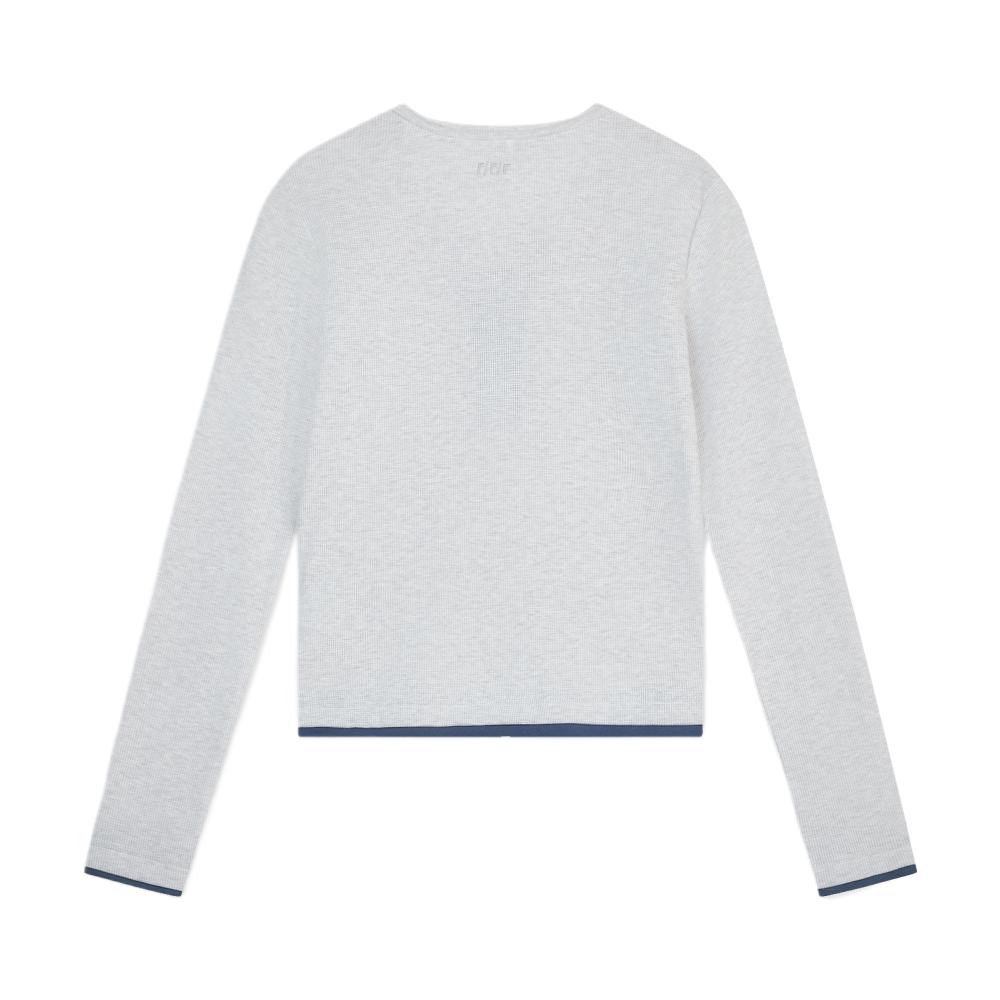 Puma R.Essentials Urban Outdoor Relaxed Commuter Waffle Comfortable Breathable Regular Sleeve Long Sleeve Women tops White 638589-05