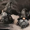 Wizard Hat Gnome with Stars Halloween Gothic Resin Figurine, Dark Faceless Doll for Witchcraft Decor Desk Shelf, Spooky Home Ornament, Trick or Treat