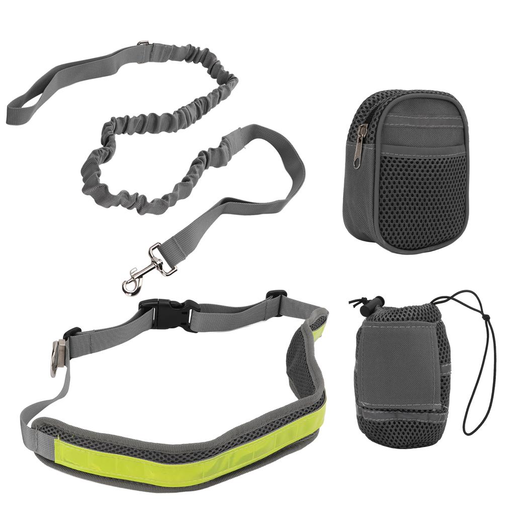 Dog  ing Waist Pack Leash   Reflective Elastic Hands   Dog Leash for Running Walking Hiking