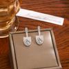Personalized Diamond-Inlaid Spade Earrings, Silver Needle, Creative Design, Simple Fashionable Ear Studs for Women
