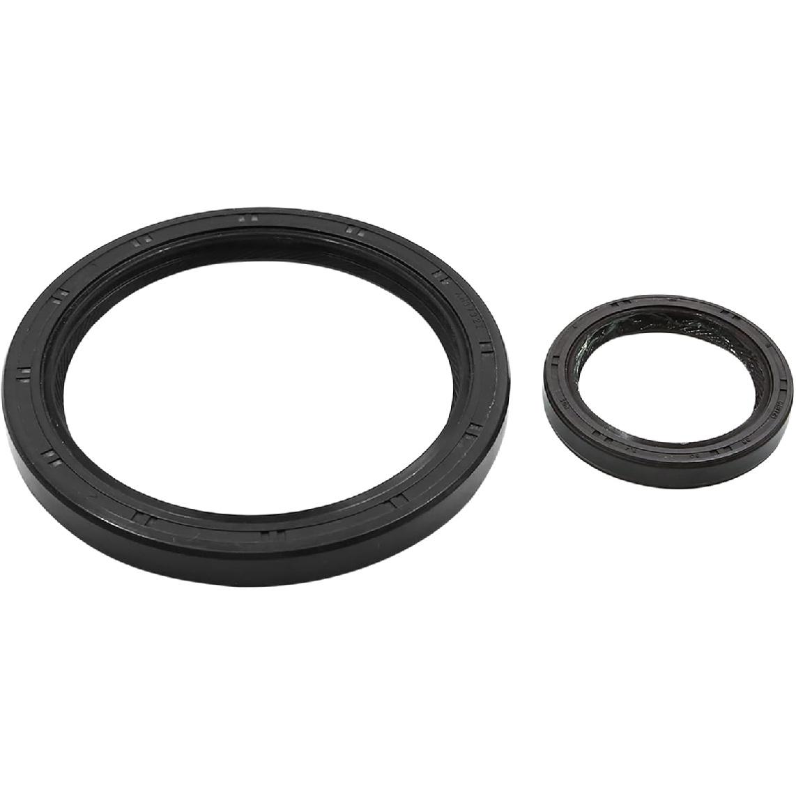 ACROPIX Crankshaft Oil Seal Front Rear Crankshaft Seal Set Fit for Honda CR-V - Pack of 2 Black