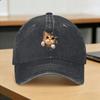 Washed Baseball Cap Funny Style Cat Spring Trucker Hat For Women Unisex Trendy Hiking Fishing Sun Baseball Caps
