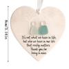 Friendship Decor Acrylic Heart-Shaped Pendant Friendship Decor Sea Glass Keepsake Hangable Decoration for Students True Friends