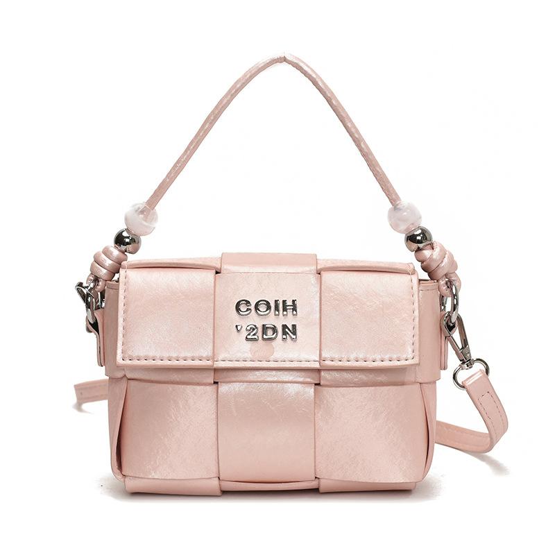 2025 Spring and Summer New Woven Design Sense Small Square Bag Women's Fashion Versatile Temperament Commuter Portable Messenger Women's Bag