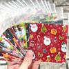 100PCS Christmas Gift Bags Xmas Candy Cookie Self-Adhesive Bag Baking Packaging Bags for Biscuits Cookies Party Decoration